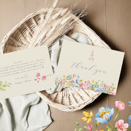 Garden Floral Verloving Bedankkaart