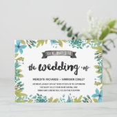 Garden Floral Wedding Kaart (Staand voorkant)