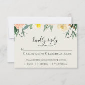 Garden Floral Wedding RSVP Kaart (Voorkant)