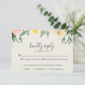 Garden Floral Wedding RSVP Kaart (Staand voorkant)