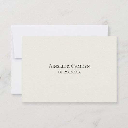 Garden Floral Wedding RSVP Kaart (Achterkant)