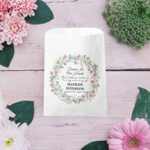 Garden Floral Wreath Memorial Seed Packet