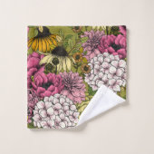 Garden florals 2 bad handdoek (Wasdoekje)