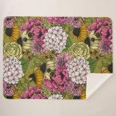 Garden florals 2 sherpa deken (Voorkant (horizontaal))