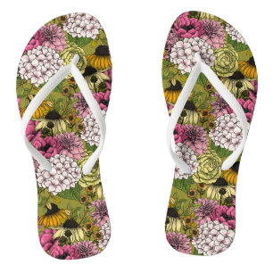 Garden florals 2 teenslippers