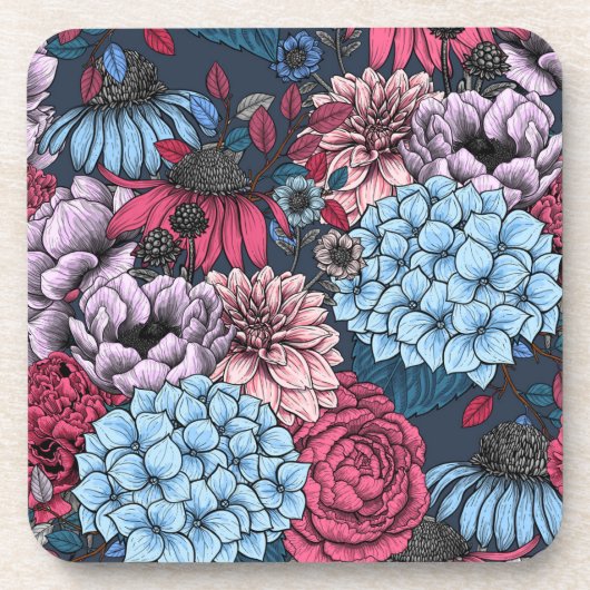 Garden florals bier onderzetter (Voorkant)