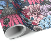 Garden florals cadeaupapier (Rol Hoek)