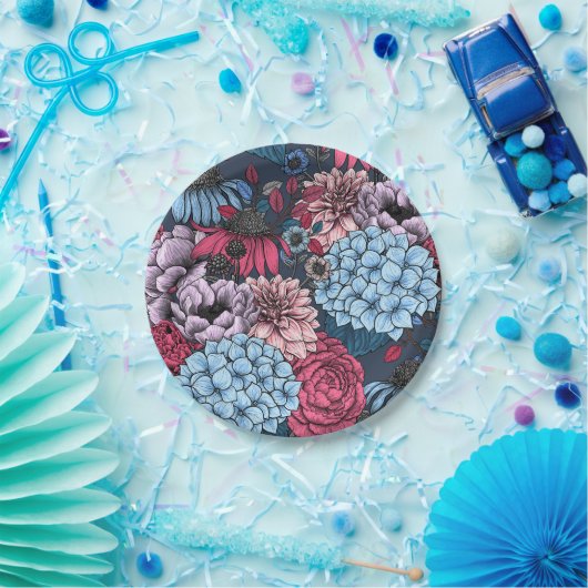 Garden florals papieren bordje (Feest)