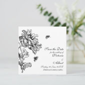 Garden Florals Wedding Save The Date (Staand voorkant)