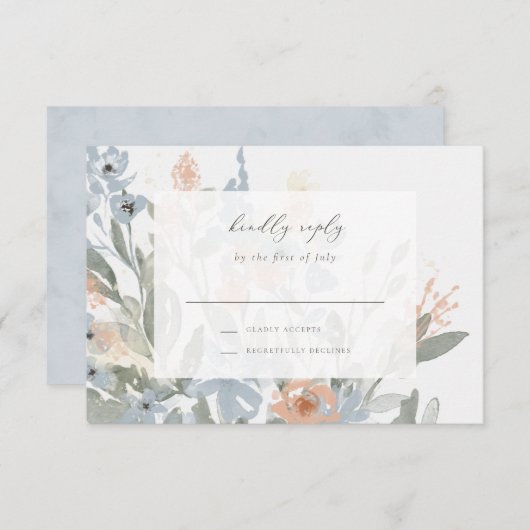 Garden Flourish Enclosure Card RSVP Kaartje (Voorkant / Achterkant)