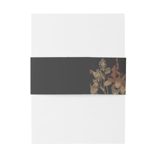 Garden Flourish Invitation Belly Band Uitnodigingen Wikkel (Achterkant Voorbeeld)