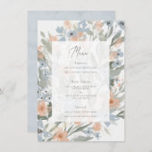 Garden Flourish-menukaart Menu (Voorkant / Achterkant)