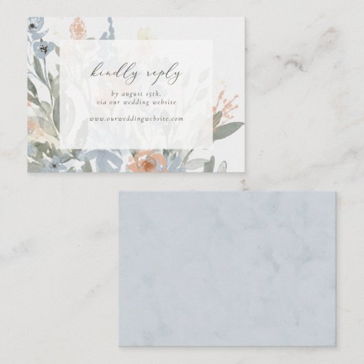 Garden Flourish RSVP door website insert Informatiekaartje (Voorkant / Achterkant)