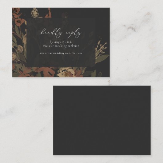 Garden Flourish RSVP door website insert Informatiekaartje (Voorkant / Achterkant)