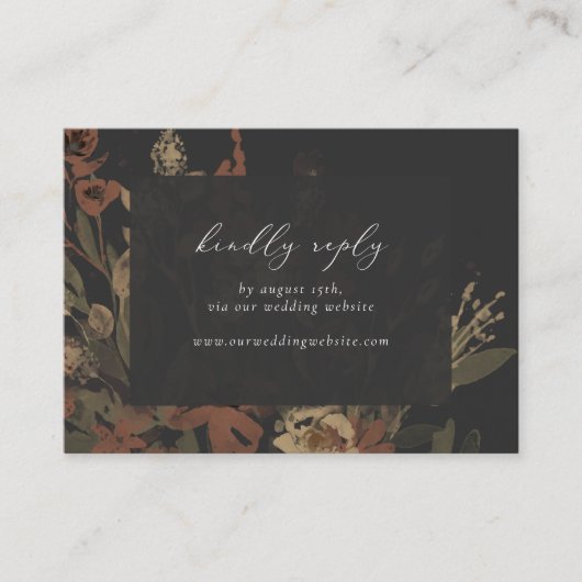 Garden Flourish RSVP door website insert Informatiekaartje (Voorkant)