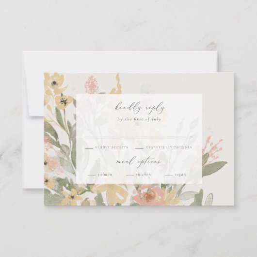 Garden Flourish RSVP met Menu (Voorkant)