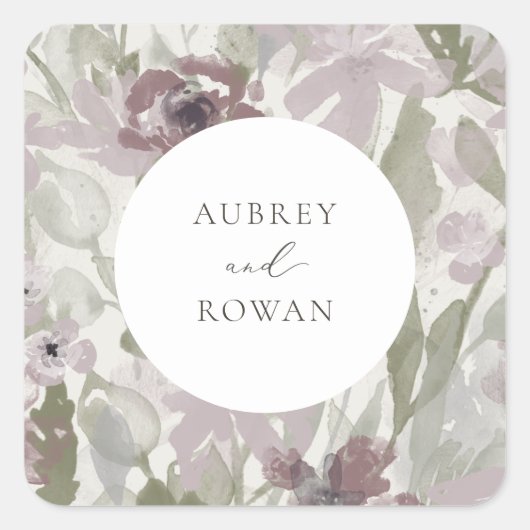 Garden Flourish Square Sticker (Voorkant)