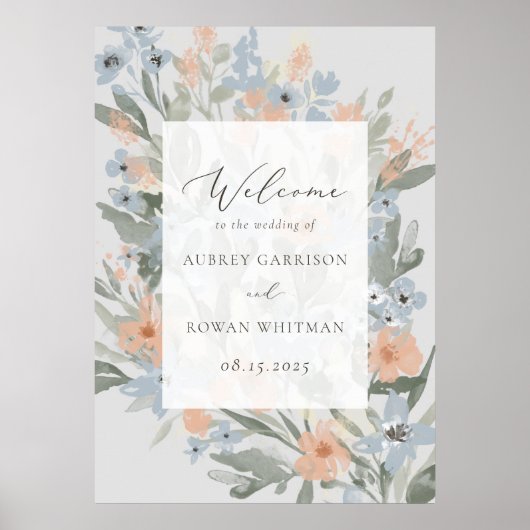 Garden Flourish Wedding Welcome Poster (Voorkant)
