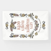 Garden Flower Arch Welkom Verjaardagsfeest Spandoek (Horizontaal)