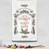 Garden Flower Arch Welkom Verjaardagsfeest Spandoek