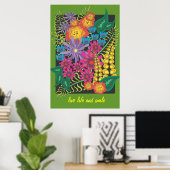Garden Flower, Bouquet Poster (Thuiskantoor)