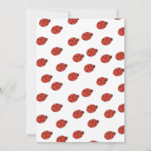 Garden Flower Little Love Bug Baby shower Kaart (Achterkant)