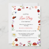 Garden Flower Little Love Bug Baby shower Kaart (Voorkant)
