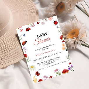 Garden Flower Little Love Bug Baby shower Kaart