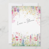Garden Flower Waterverf Modern Boho Vrijgezellenfe Kaart (Achterkant)