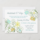 Garden Flowers 20e Jubileum Uitnodiging Kaart (Achterkant)