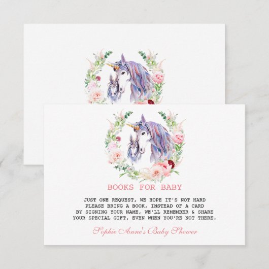 Garden Flowers Bloom Baby shower Informatiekaartje (Voorkant / Achterkant)