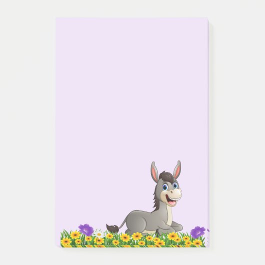 Garden Flowers Donkey Post-it® Notes (Voorkant)