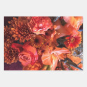 Garden Flowers Floral Pinks Sinaasappels Mam Inpakpapier Vel (Voorkant 2)