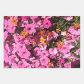 Garden Flowers Floral Pinks Sinaasappels Mam Inpakpapier Vel (Voorkant)