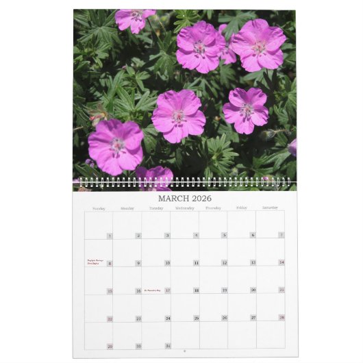 Garden Flowers Foto Art Kalender (Mar 2026)