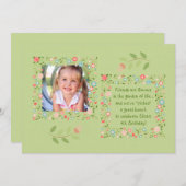 Garden Flowers Fotouitnodiging Kaart (Voorkant / Achterkant)