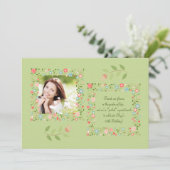 Garden Flowers Fotouitnodiging Kaart (Staand voorkant)