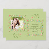 Garden Flowers Fotouitnodiging Kaart (Voorkant / Achterkant)