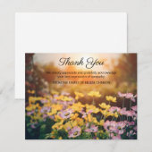Garden Flowers Funeral Bedankt Opmerking Kaart (Voorkant / Achterkant)