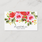 Garden Flowers Hair Stylist Salon Makeup Artist Afsprakenkaartje (Voorkant)