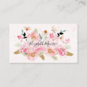 Garden Flowers Hair Stylist Salon Makeup Visitekaartje (Voorkant)