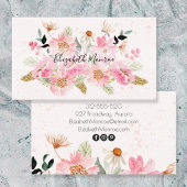 Garden Flowers Hair Stylist Salon Makeup Visitekaartje