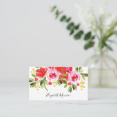 Garden Flowers Interior Decorator Visitekaartje (Staand voorkant)