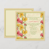 Garden Flowers Invitation Kaart (Voorkant / Achterkant)