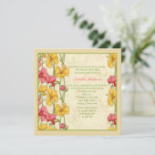 Garden Flowers Invitation Kaart (Staand voorkant)