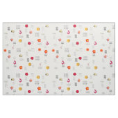 Garden Flowers met Quottes Print Pattern Fabric Stof (Fat Quarter)