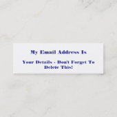 GARDEN FLOWERS MINI VISITEKAARTJE (Achterkant)