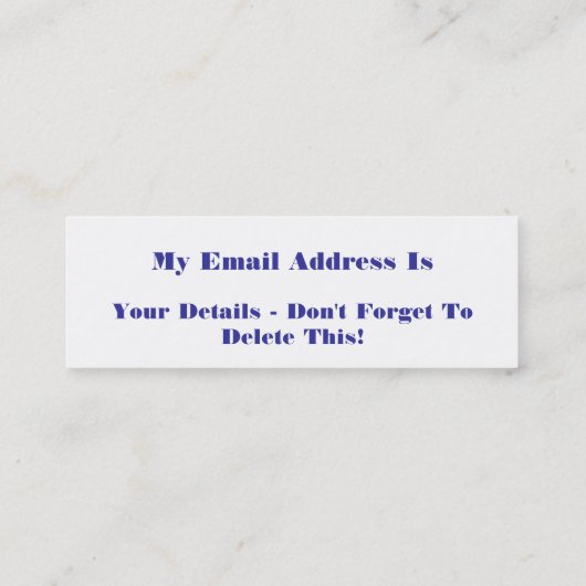 GARDEN FLOWERS MINI VISITEKAARTJE (Achterkant)