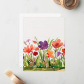 Garden Flowers Notitiekaartje (Voorkant / Achterkant in situ)