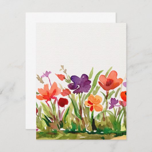 Garden Flowers Notitiekaartje (Voorkant / Achterkant)
